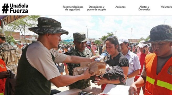 Latina_Noticias's tweet photo. ¡TOMA NOTA! Gobierno lanza portal web "Una sola fuerza" para informar sobre la emergencia https://t.co/tl2DFnvmDw https://t.co/jZCU5pAroV