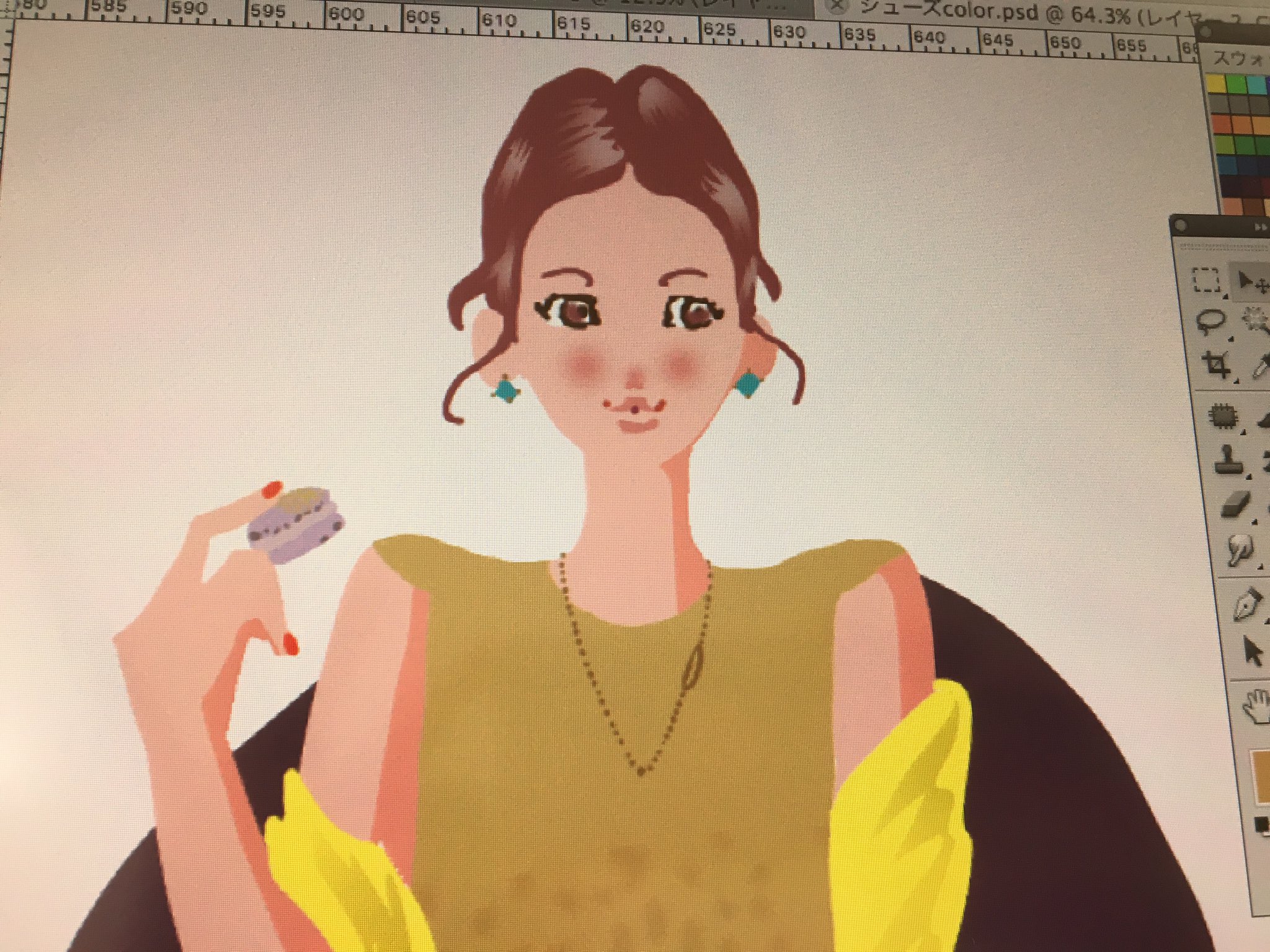 Yoko Yonezawa 米澤よう子illustrator Ar Twitter イラストのお仕事 カメラマンのモデル撮影のごとく 女の子に心で語りかけながら描く癖があります うん その表情いいね とか マカロン描くときは ヴィオレット味金箔のせが服に合うかもね 心中こんな