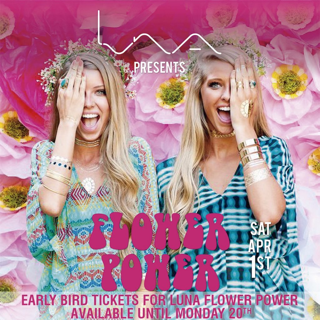 LunaPartyNYC's tweet photo. Our early bird tickets are available now! See you soon LUNA lover!! Love and peace ✌ 🌺🌻 https://t.co/2GvinI5tdW https://t.co/UvGv47zKIt