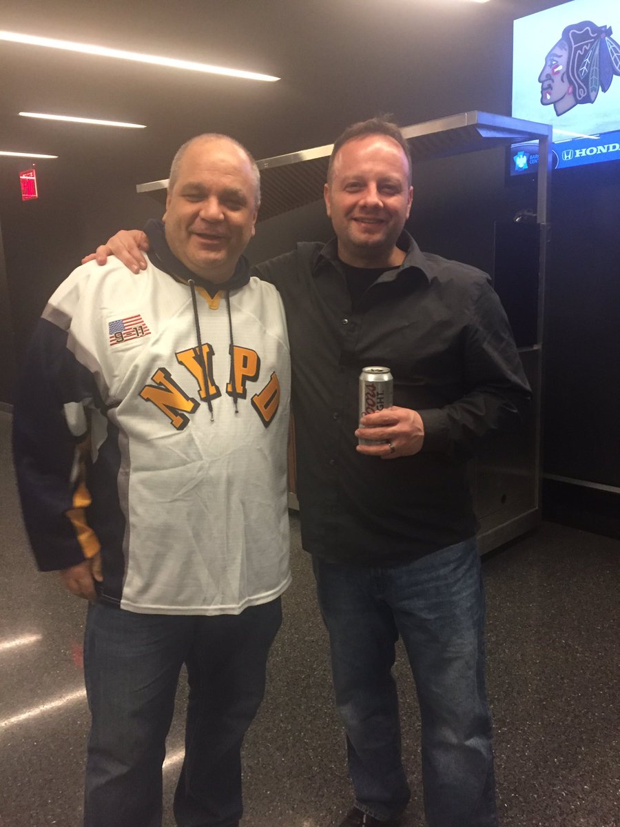 RFL630's tweet photo. Hanging with the enemy at #PDvsFD Hockey game @barclayscenter @jsls315 @Robert1288 @jayz572 https://t.co/JLTxIucbUu