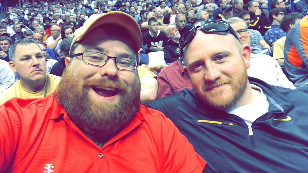 edwardt145's tweet photo. First time at the #ncaawrestling championships with @iadamwilliams! Let's get this party goin! #ncaawrestling #mizzou https://t.co/Vl3tLeTV9j