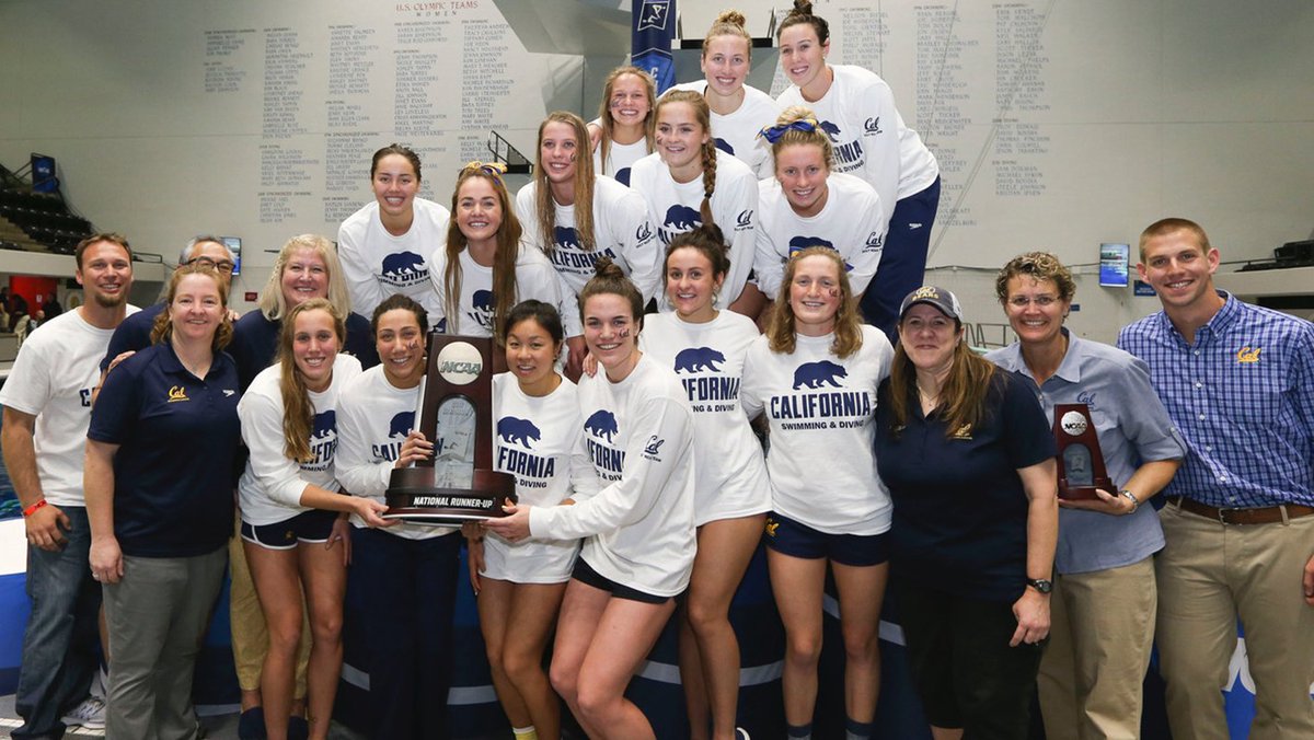 CalWSwim's tweet photo. RECAP: With 6 NCAA event titles, Cal finishes second at NCAA Championships behind Swimmer of the Year @KathleenBaker2 https://t.co/gVRS5eWtjg