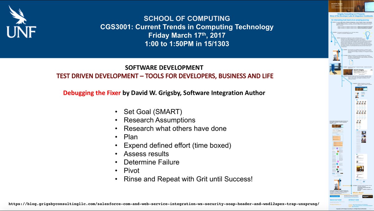 davidwgrigsby's tweet photo. amazing honor to be able to present to the UNF Computer Science Students taking course CGS3001 https://t.co/6EOAevuum7 https://t.co/XmfGPrPuCy