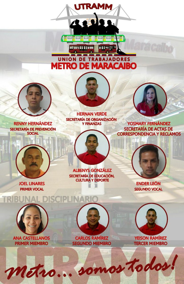 MendozaLA2's tweet photo. Hay q apoyar a la clase obrera rumbo a sus elecciones sindicales #Metronaracaibo a un paso con su Nva directiva @torrealbaf @BolipasajerosV https://t.co/36MnagVb5V