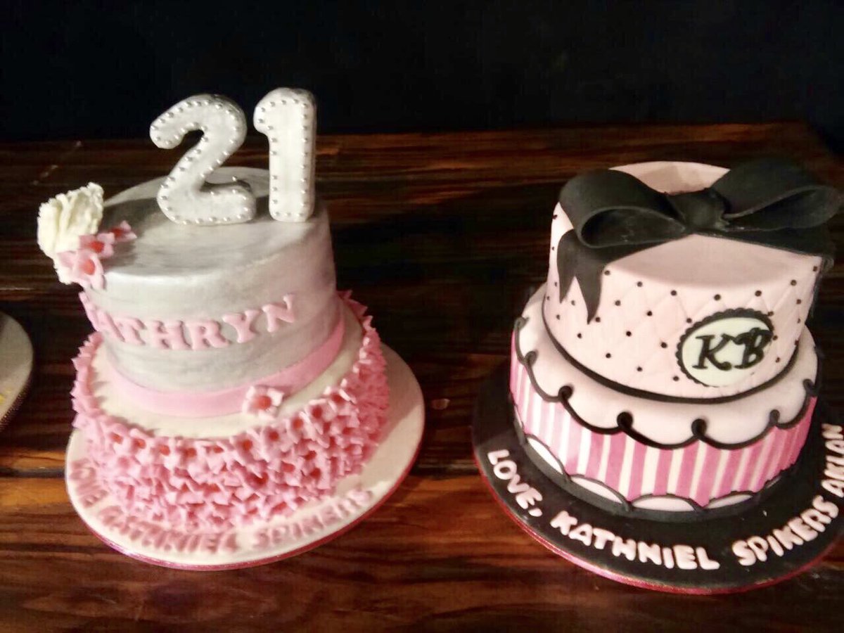 KATHNIELSpikers's tweet photo. two cakes for Kath 💕 happy birthday @bernardokath! 🤗 We love you! 🌹

#KATHRYN21stBdayOnASAP 
KathNiel ASAPWildSummer https://t.co/NeRpslo901