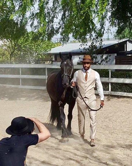MrRickyWhittle's tweet photo. Great shootin today with my new friend Spirit🐴❤️ for #AjoureMenGermany #horses #feelingdapper https://t.co/sMypIcHOQ7