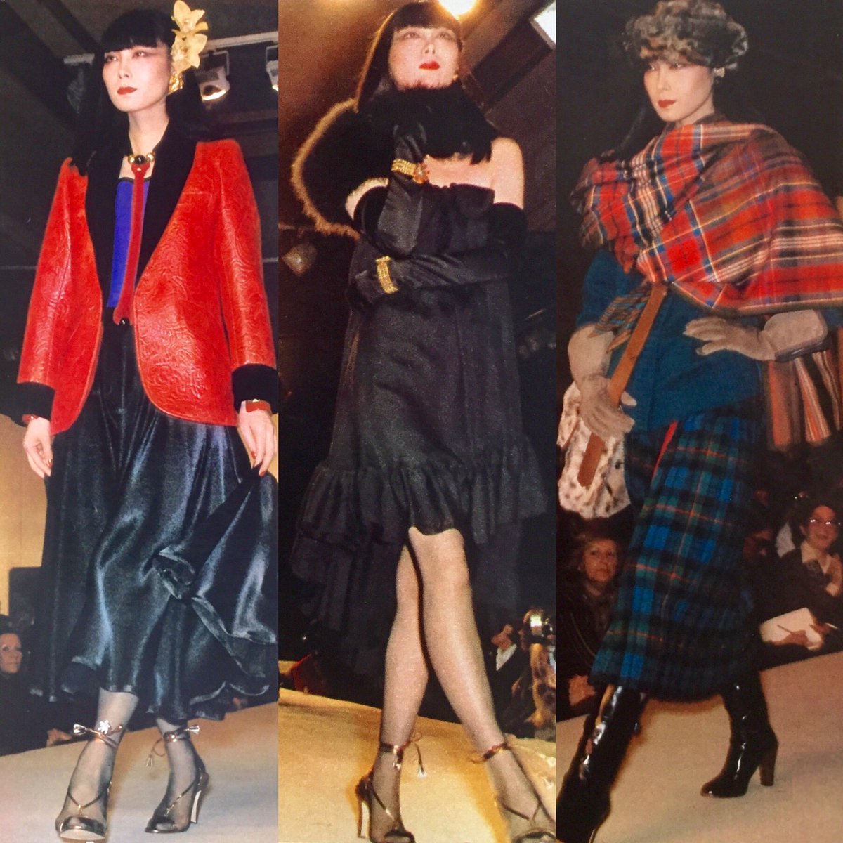 昭和元禄 アングラポップ Auf Twitter 1978年 パリコレでの山口小夜子さん