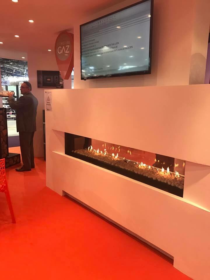 #quinzainedugaz sur la foire de Lyon sur le stand Ecm 
un de nos foyers en fonctionnement aussi sur le stand #grdf de la #foiredelyon