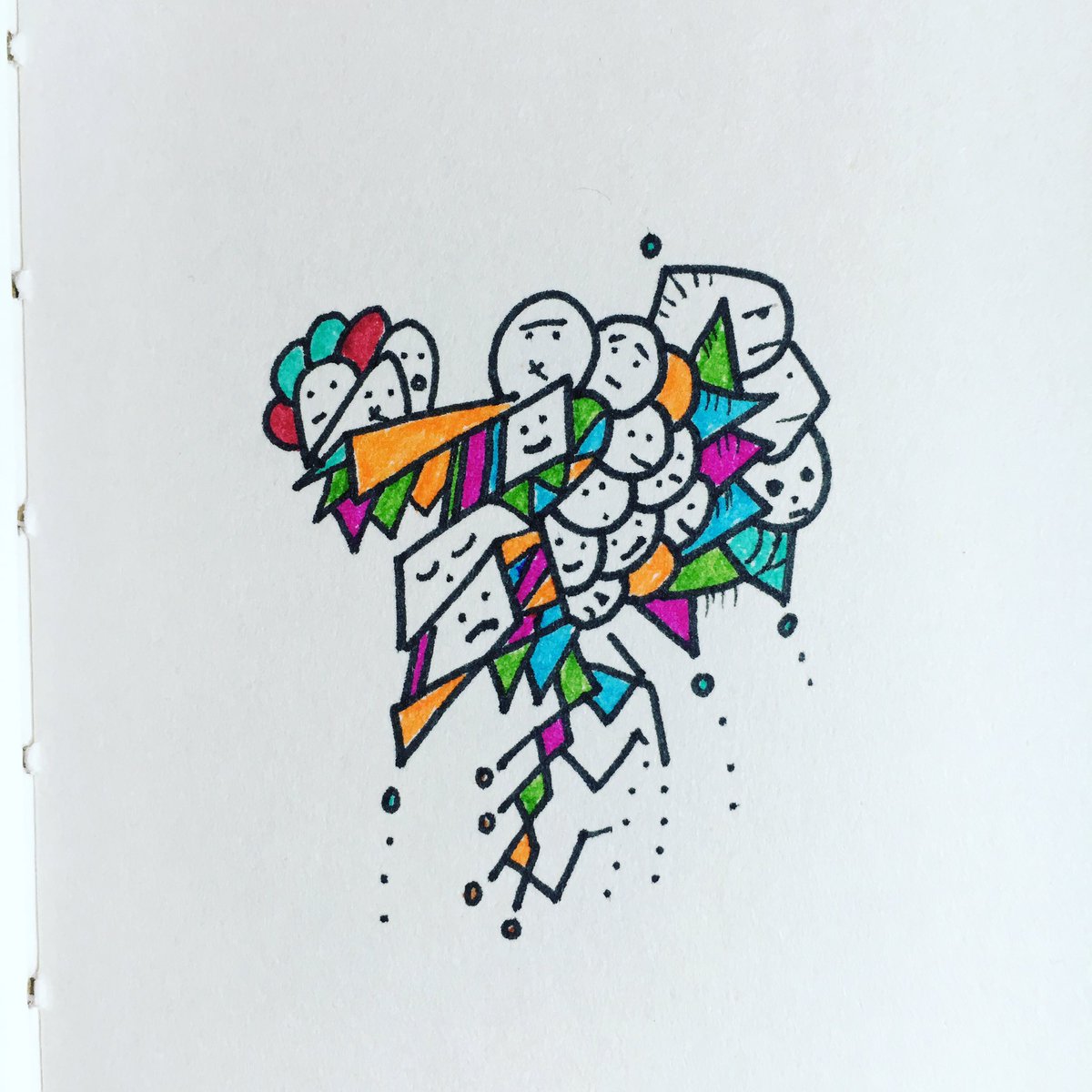 DecyDesign's tweet image. Face bubble... #illustration #art #gallery #sketch #people #doodle #draw #pencil #sketchbook #fantasy