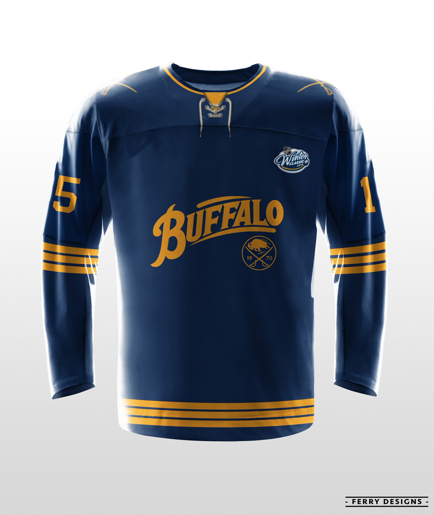2018 Buffalo Sabres Winter Classic Blue Practice Jersey - Size 56
