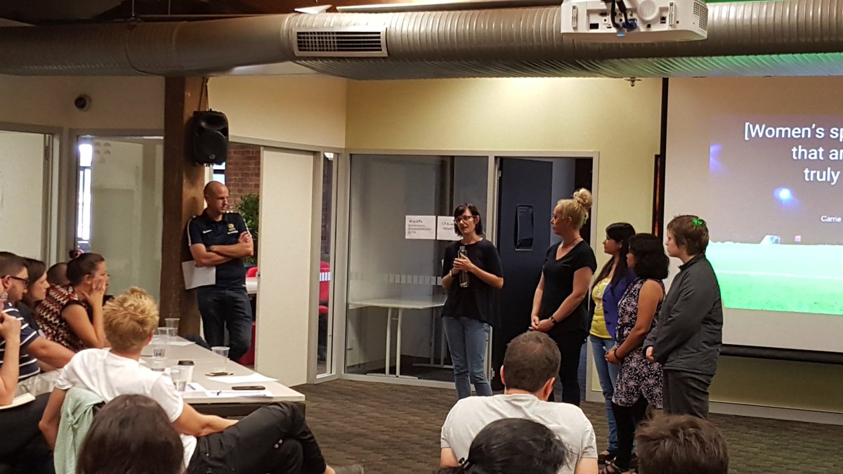 Tam_A_Le's tweet photo. In the shark tank #hackathon #hackffa it's not a game.The team fielding questions from professional pannel @FFA https://t.co/aUT01bn9yo