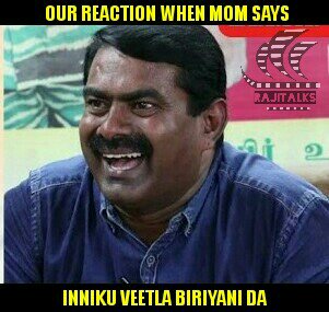 RajiTalks's tweet photo. #RajitalksMemes
My reaction இன்னிக்கு வீட்டுல பிரியாணினு தெரியும்போது😂😂 #meme68 https://t.co/szPsOYV4Cw