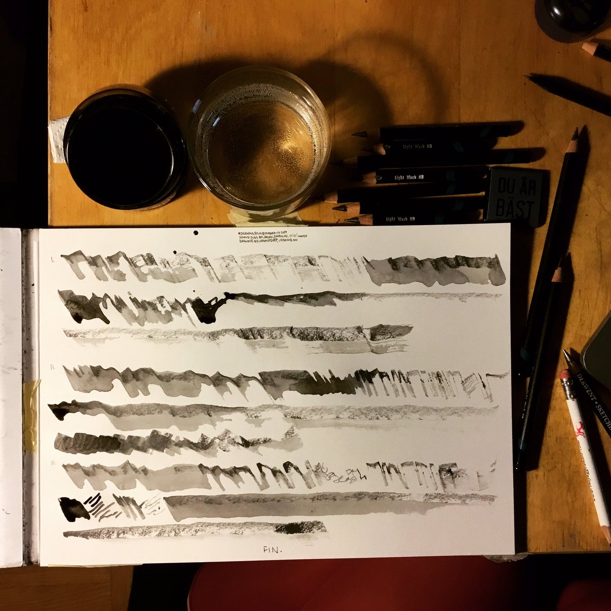 jennysoep's tweet photo. #DrawingSound 3163 - #intune with the different palettes of my pencil & ink #sounds
#soundart #drawing #hear #synaesthesia #ekg #listening https://t.co/bXX71fmHw6