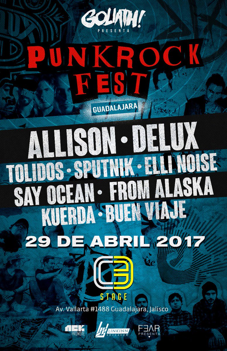 goliathclothing's tweet photo. Estas listo para el Punk Rock Fest Guadalajara? 
Que esperas y ve por tu boleto. 
#GoliathPresenta 
https://t.co/28D1TuUmNH https://t.co/EKZUQsJANu
