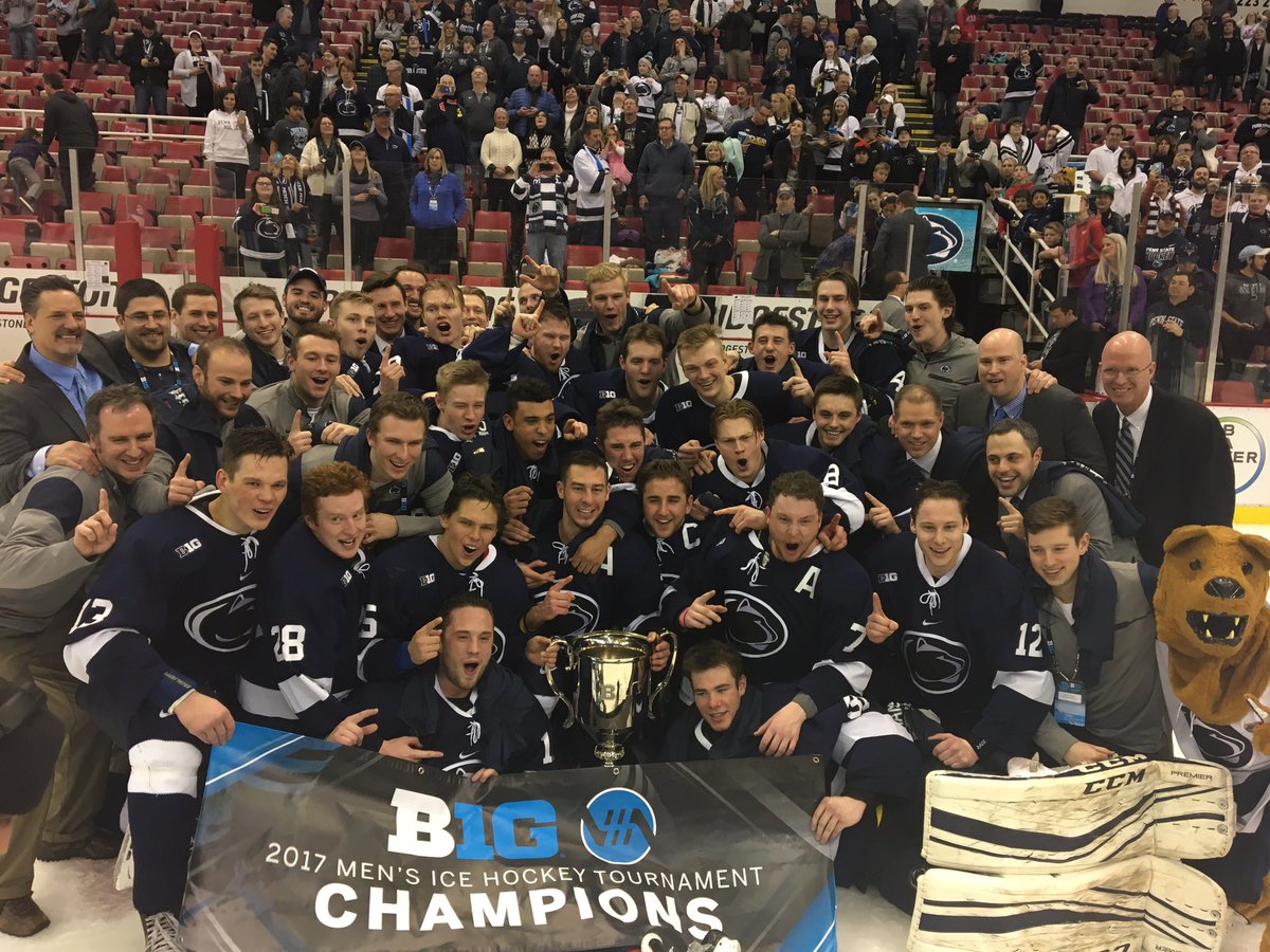 PennStateMHKY's tweet photo. Oh what a night!! Some life we're living eh? #B1GChampions https://t.co/sSnmH3uWXZ