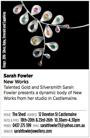 Lorena_C's tweet image. Don't miss Sarah Fowler's incredible jewellery this #castlemaine #statefest.