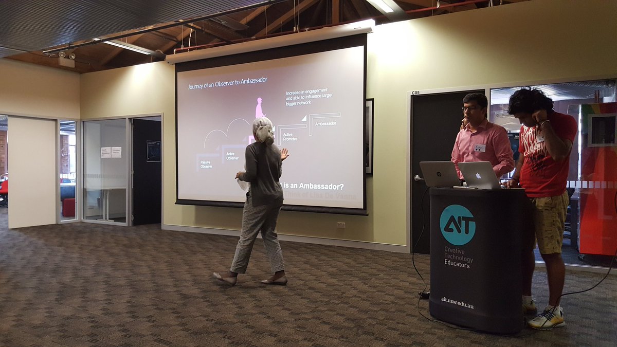 ReenaRajani's tweet photo. The team invictus presenting their case at #hackffa @coderfactory @NodeGirlsSydney @FFA https://t.co/IEvp2jKKl9