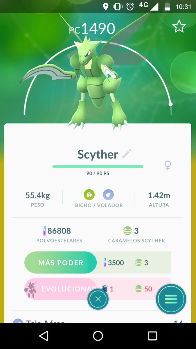 Nick10Bravo's tweet photo. @pokemongo_mx,Nuevos registros,solo un Scyther en Jardin Pushkin jajaja,y de camino a casa sale Ursaring,buen dia jajaja https://t.co/V4s6GozZqq