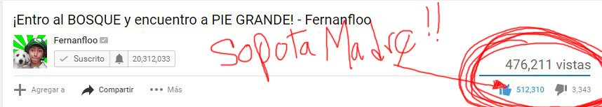 Fernanfloo's tweet photo. AHH SOPOTA MADRE!!!!...Bueno medio milloon de likes en 5 horas xD...Ya iré armando mi estrategia para cazar a ese MONSTRUO!! :v https://t.co/iSGwkX4FcC