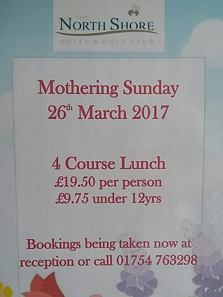 Book now for Mothering Sunday ☏01754 763298 Free Gift for every Mother🎁 <a href="/visittheseaside/">Visit The Seaside</a> <a href="/SkegStandard/">Skegness Standard</a> <a href="/SkegnessBuzz/">Skegness Buzz</a>