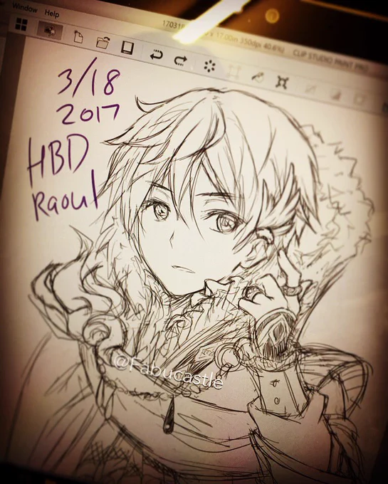 3/18 HBD to my OC Raoul! He almost became a stick figure instead since I'm at a con but I had a little more time XP #originalcharacter 