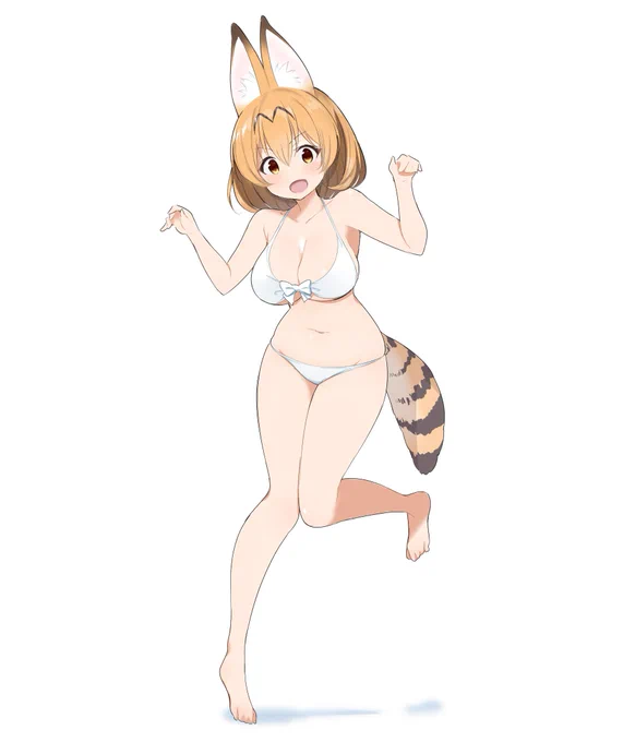 サバンナ生まれサバンナ育ちとは思えない体系のサーバルちゃん描けました。 