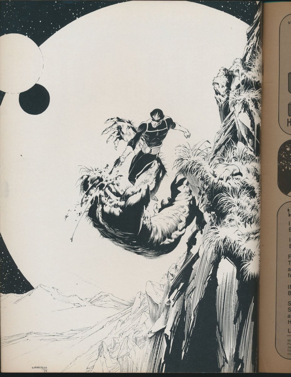 BilderUndWorte's tweet photo. Marvel Preview #4 #Marvel Jan 1976 Star-Lord #Frontpiece by Bernie Wrightson https://t.co/iY4wJ0IlgS