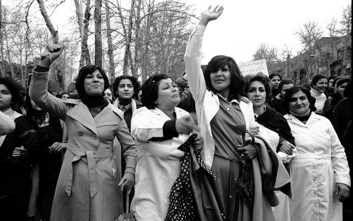 borzou's tweet photo. Here are more photos by Hengameh Golestan of Iran women demanding their rights against Islamic theocrats during revolution. Cautionary tale. https://t.co/8a6FGeYFZo