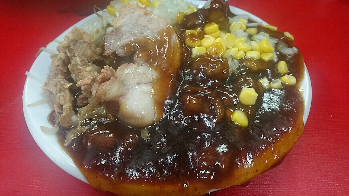 Toshi V Twitter 豚男 那珂市 豚肉冷やし0g 豚1枚 昨日から始まった豚肉ｼﾘｰｽﾞが食べたくて訪問 麺にこれでもかってくらいの 甘酸っぱい餡が掛かった1品 こりゃ箸が進みます 難点としては 餡が多過ぎてﾃｰﾌﾞﾙが 次は豚肉ﾗｰﾒﾝ食べたいな 麺活