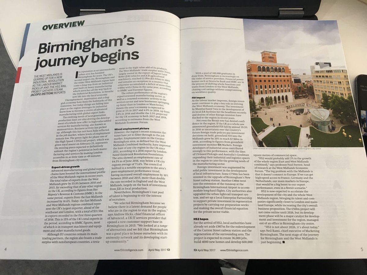 'The West Midlands is gearing up for a new industrial revolution as #Birmingham's journey begins...' #whybham #Gtrbham #MIPIM2017 #MidandsUK
