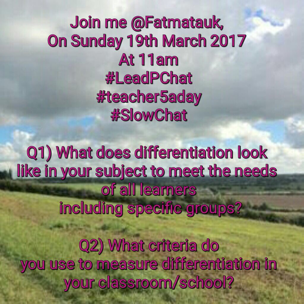 MartynReah's tweet photo. Join in at 11.00 am #leadpchat #volunteer #teacher5aday https://t.co/0mzAMsaGzq