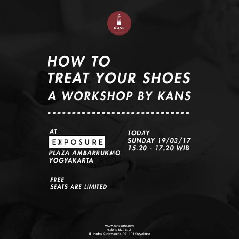 ME_UGM's tweet photo. [ DEMO BY KANS ]

NOW! 

Kans will be at EXPOSURE MARKET to give you some tips &amp; tricks to treat your shoes right. https://t.co/JTOYoXsiiW