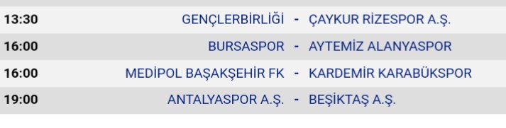 SahaSizin's tweet photo. Süper ligde günün maçları ve puan durumu. https://t.co/GV6ceZ4PQ6