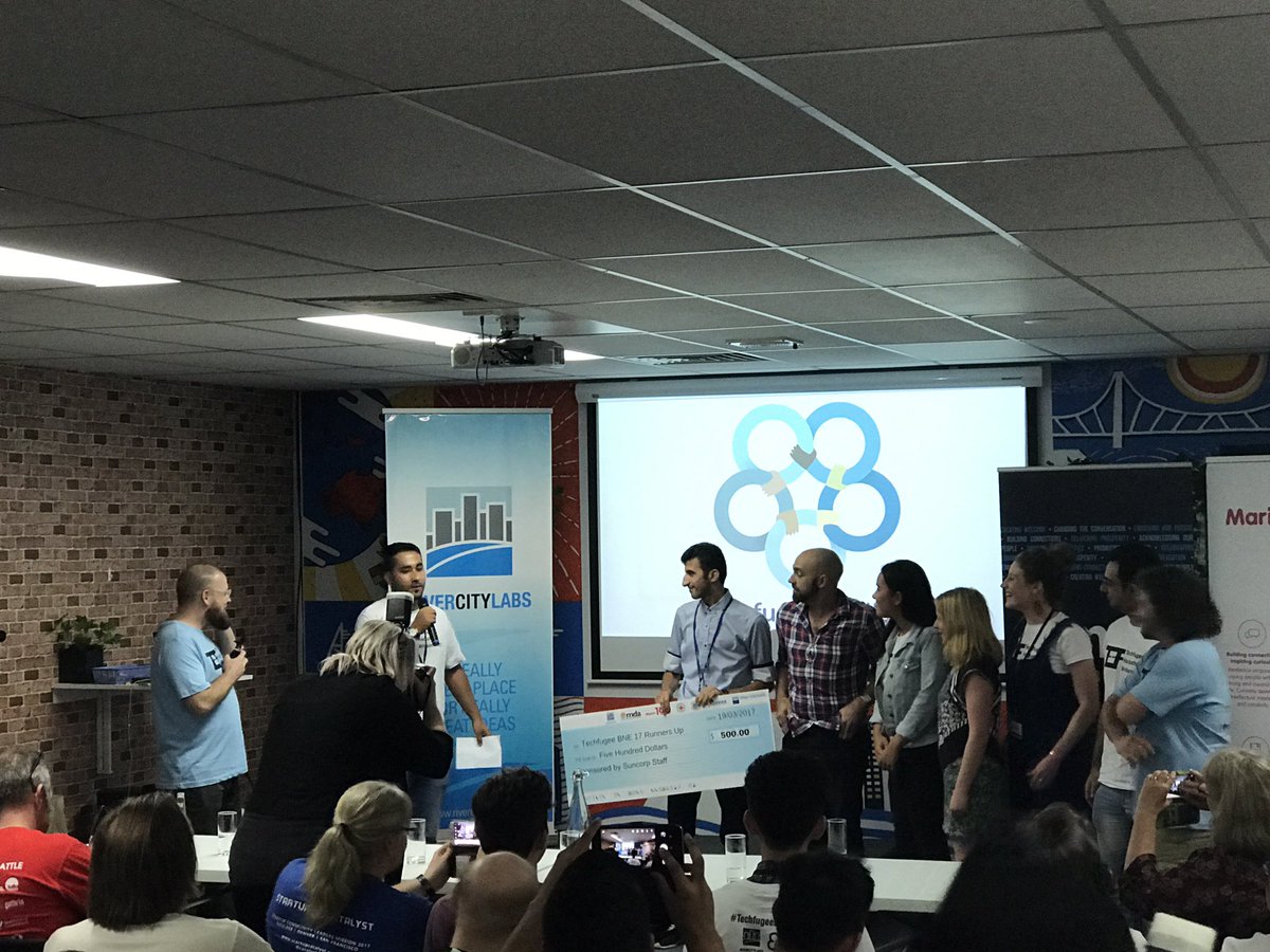 TechFugeesBNE's tweet photo. 2nd Prize goes to: Let's talk, the app to help with the Aussie accent! #TechfugeesBNE17 @Techfugees @techfugeesaust1 https://t.co/BU2n91LWHe