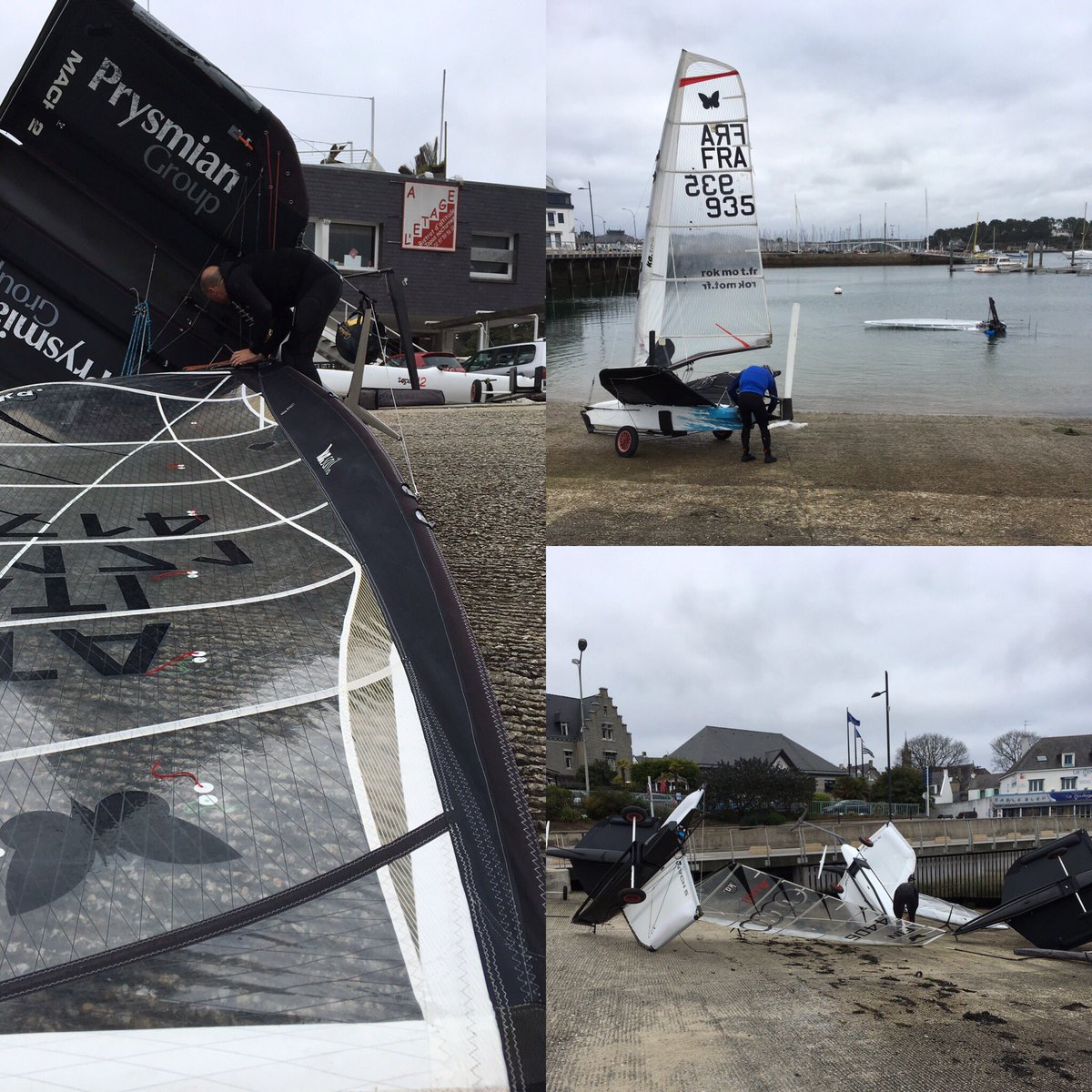 Deuxième jour sur l'act2 des <a href="/BritMoth_Series/">Brittany Moth Series</a> <a href="/LaTrinitesurMer/">La Trinité-sur-Mer</a>. Un peu moins de vent et 4 manches au programme.