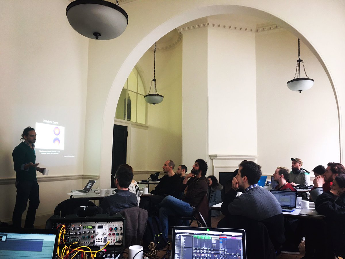 AXNSCollective's tweet photo. We're back for day 2 of #SINES! Thanks to Chris and Leor from @imperialcollege for coming to present more research for the morning briefing. https://t.co/EdhcyFVb6z