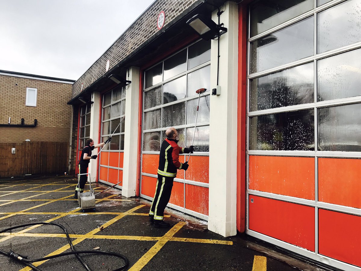 WMFSSheldon's tweet image. Green Watch taking pride in their station, clean station is a happy station