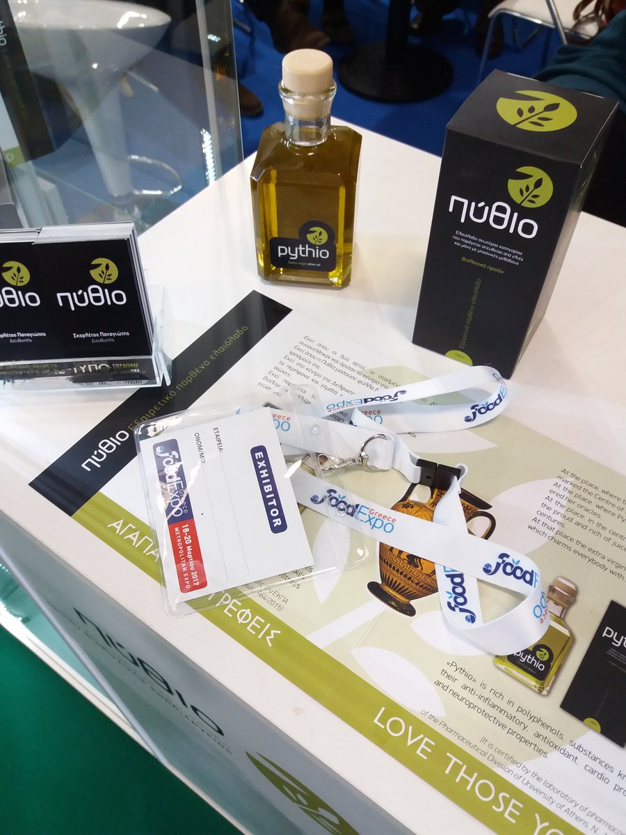 PythioOliveOil's tweet photo. Find us at Food Expo Greece 2017,
Hall 1, Stand E03.3
#PythioOliveOil #FoodExpoGreece2017
#OrganicProduct #ExtraVirginOliveOil https://t.co/xAy1Z9ddQq