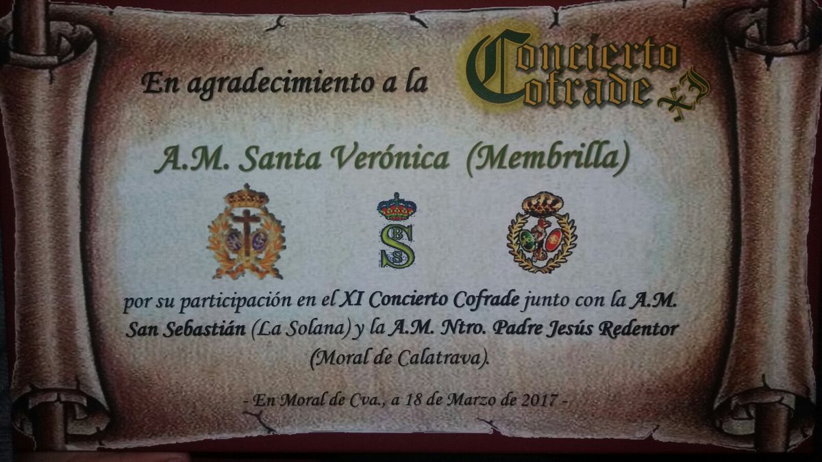 Bonita velada la de ayer, muchas gracias y enhorabuena por la gran musica que haceis <a href="/AmssLasolana/">AM San Sebastián</a> <a href="/AM_Redentor/">AM Redentor</a>