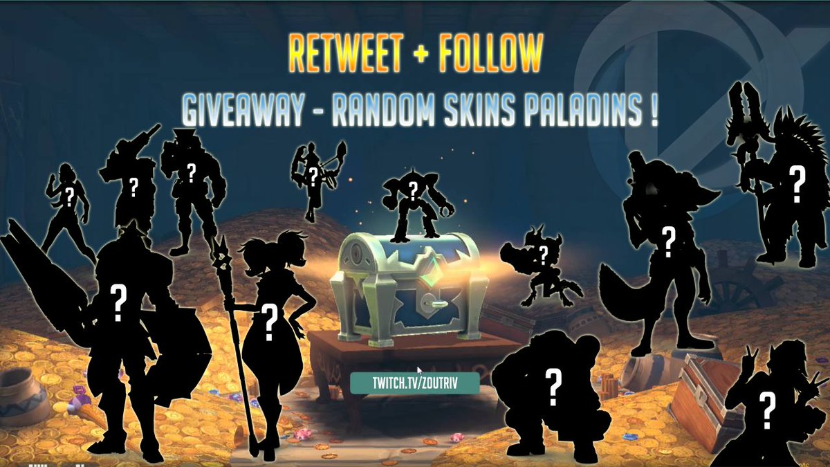 Zoutriv's tweet photo. ▶️FOLLOW + RETWEET pour gagner des Skins #Paladins @FR_PaladinsGame @PaladinsGameFR @orksesports 🎁 INSCRIPTIONS: https://t.co/PFrZbuuNh8 https://t.co/uvCAzgwCgE