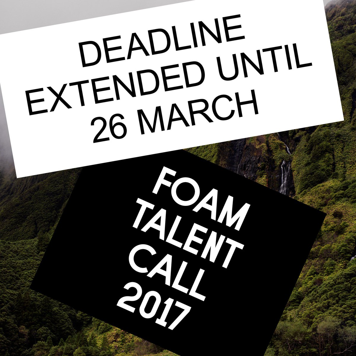 The deadline for Foam Talent Call 2017 is extended until Sunday 26 March. Submit your work on foamtalent.com. #foamtalent