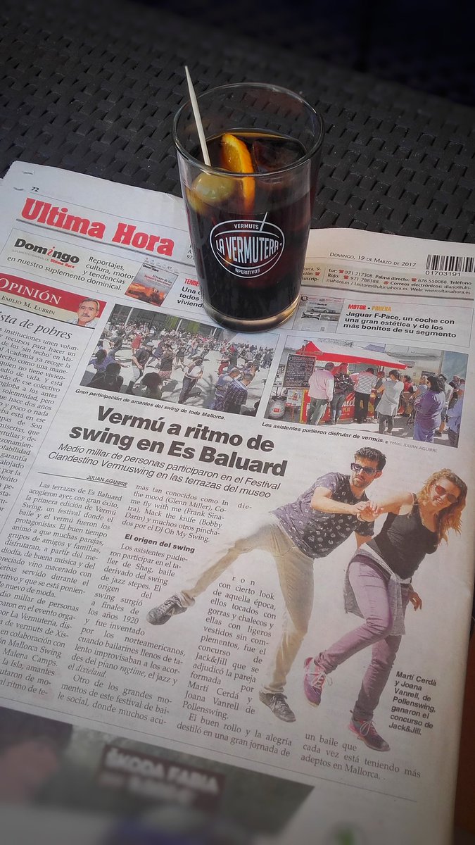 Hoy salimos en <a href="/UHmallorca/">Ultima Hora Mallorca</a> Gracias Julián Aguirre. #vermuswing