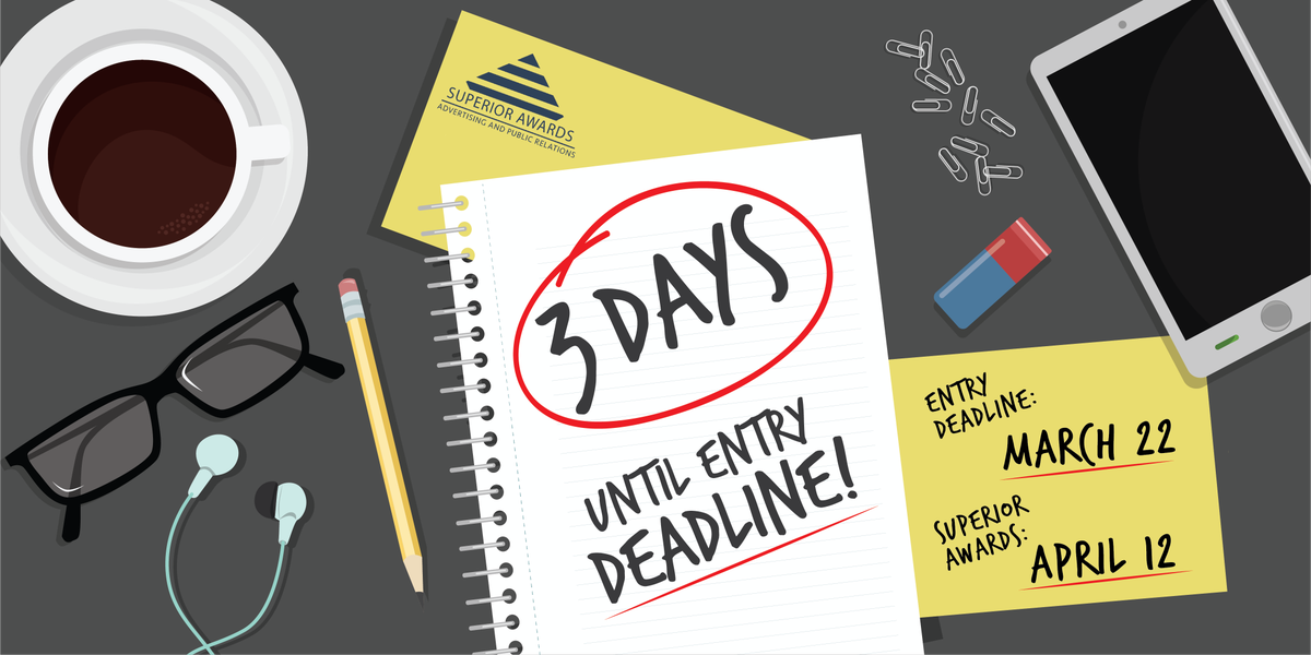 gvsuAPR's tweet photo. APR students: you have THREE MORE DAYS to submit your work for the Superior Awards! Click here to submit entries: https://t.co/hiJ6Ki8h5J https://t.co/ivpBofWOVy