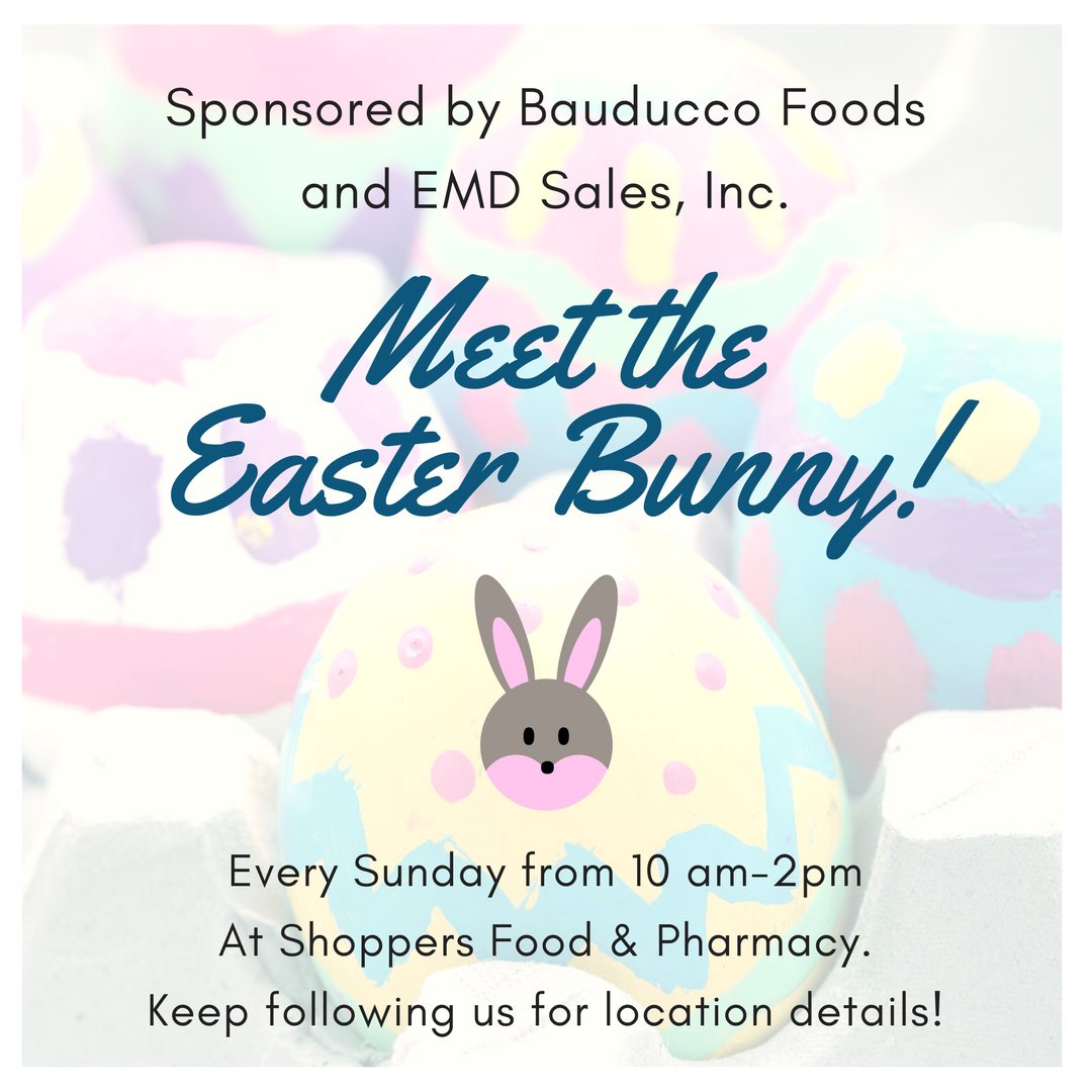 emdsales's tweet photo. Don't miss the chance to meet the Easter Bunny every Sunday until Easter. Keep following us for store location details! https://t.co/VqIzesiQHd