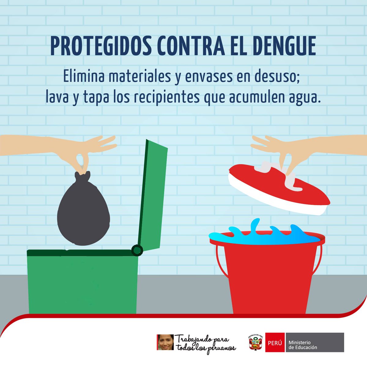 MineduPeru's tweet photo. Las lluvias intensas pueden producir la proliferación de focos infecciosos. Toma en cuenta esta recomendación y comparte con tus amigos. https://t.co/TGrrJKGEH4