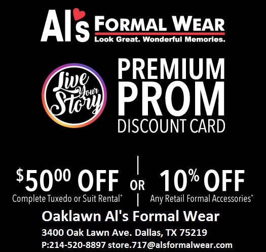 AlsOaklawnStore's tweet photo. @LHS_StuCru We have a great PROM coupon for Life Student Council https://t.co/1txfaJgtFl