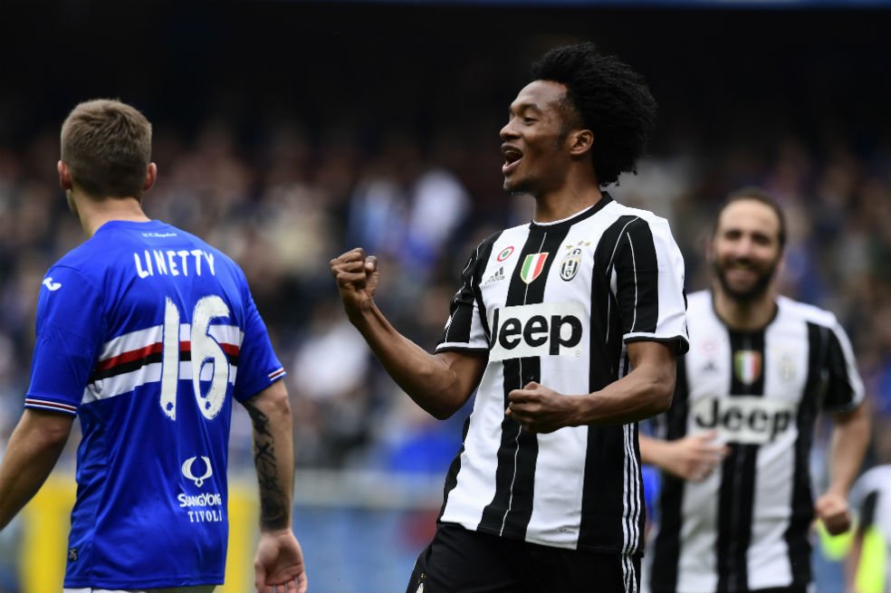 La Juventus non si ferma: 0-1 con Cuadrado, Sampdoria battuta