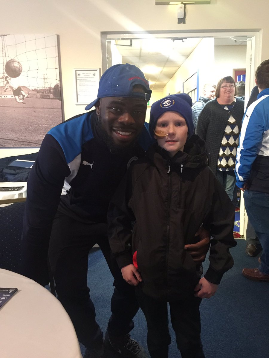 Having my picture taken with my favourite player <a href="/JamesAlabi/">JA9</a> <a href="/ChesterFC/">Chester FC</a> <a href="/mbna/">MBNA</a> #CFCFamily
