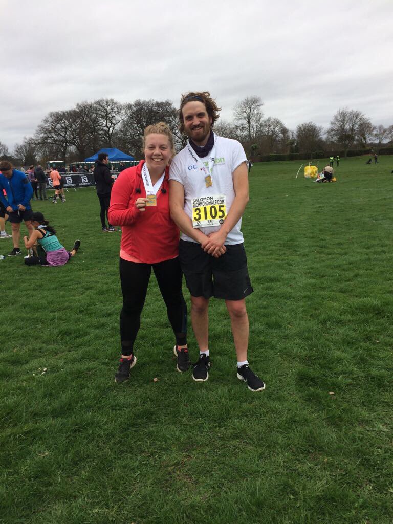 michael_darvill's tweet photo. Run number 2 completed and this time with company! #richmond10k #ocdaction #mentalhealth #salomonrichmondhalf #husbandandwife https://t.co/0tI19VuUsj
