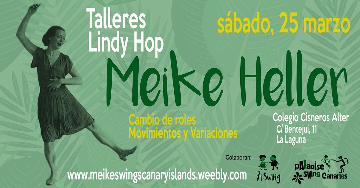 Mejora tus conocimientos en el #lindyhop con Meike Miller el próximo sábado en el colegio Cisneros Alter
es.7iswing.com/index.php/2017…